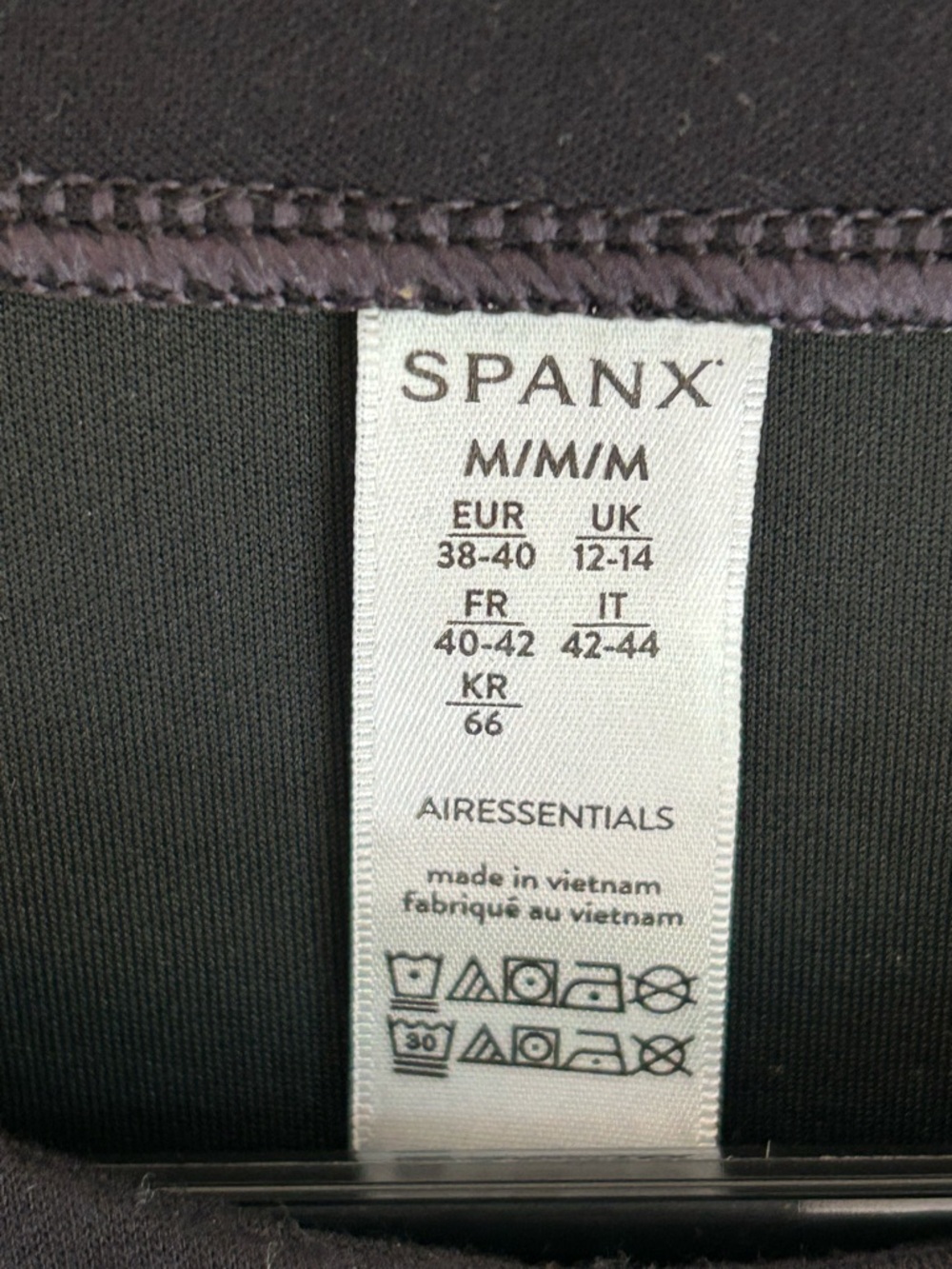 SPANX Aire Black Midi Sheath Dress with White Side Panels - Picture 4 of 5